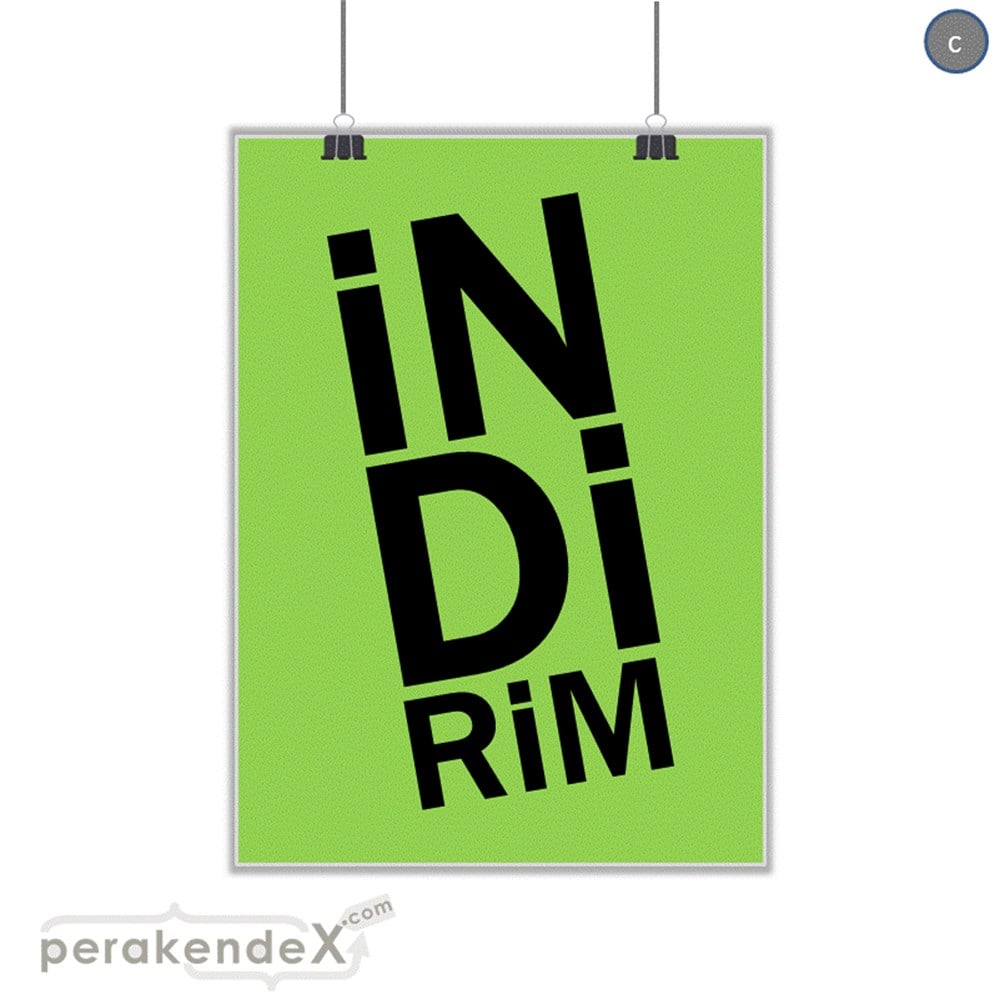 heceli indirim POSTERİ -dikdörtgen,tek yön baskı
