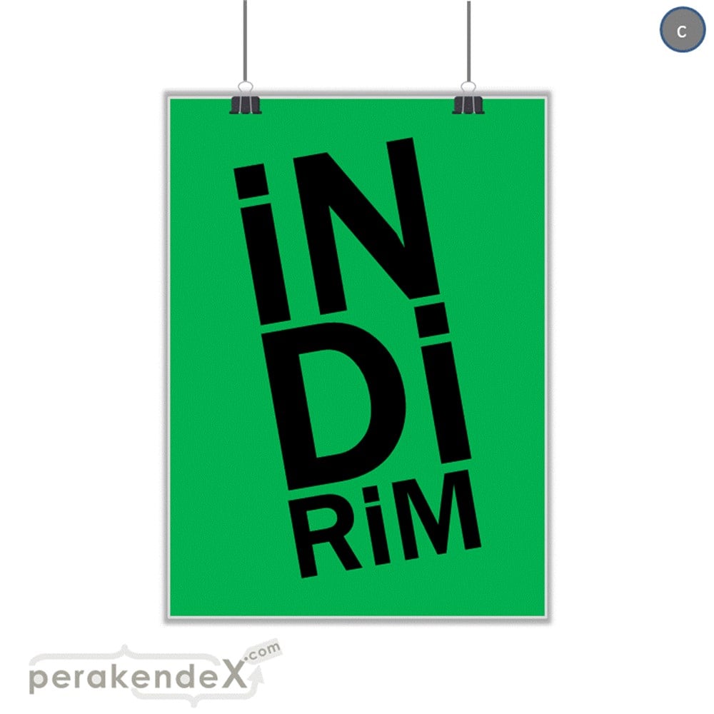 heceli indirim POSTERİ -dikdörtgen,tek yön baskı