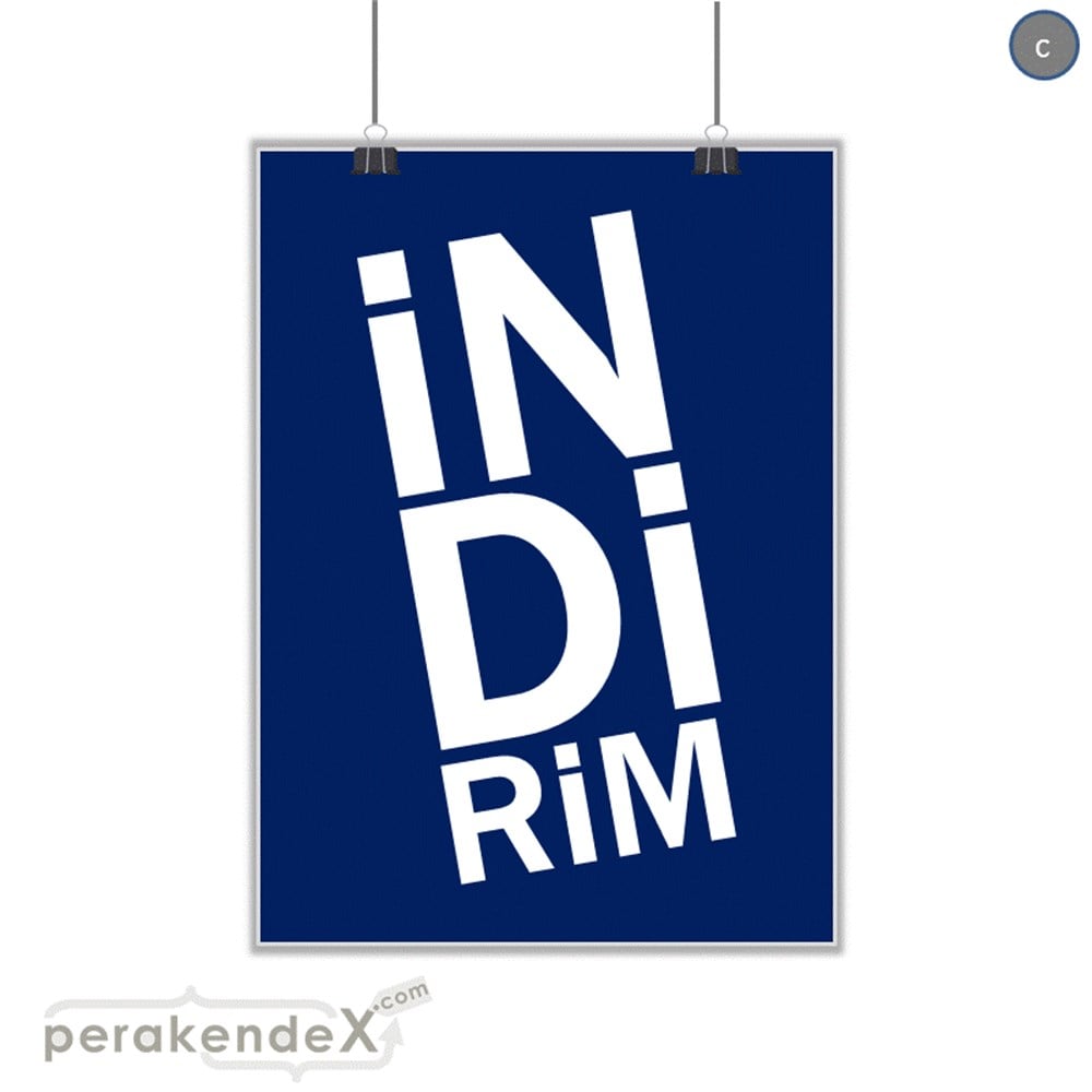 heceli indirim SERT PLASTİK POSTER -dikdörtgen,tek yön baskı