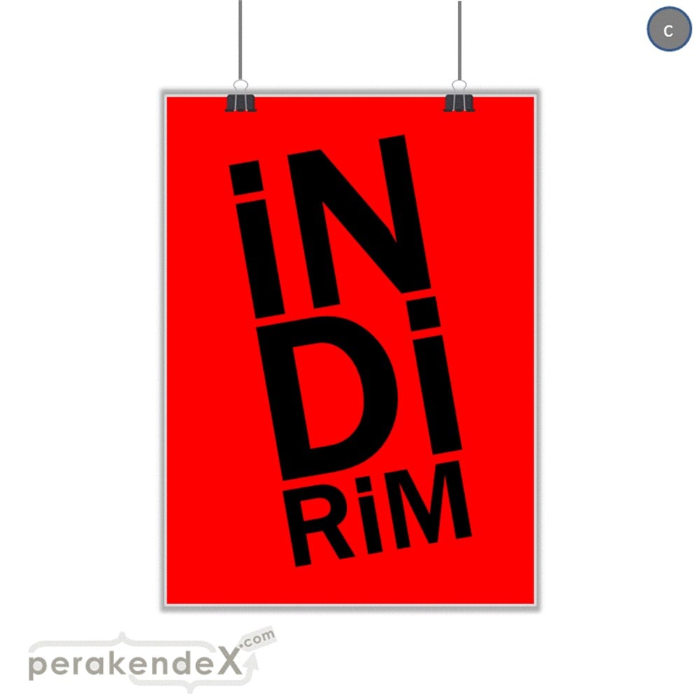 heceli indirim SERT PLASTİK POSTER -dikdörtgen,tek yön baskı
