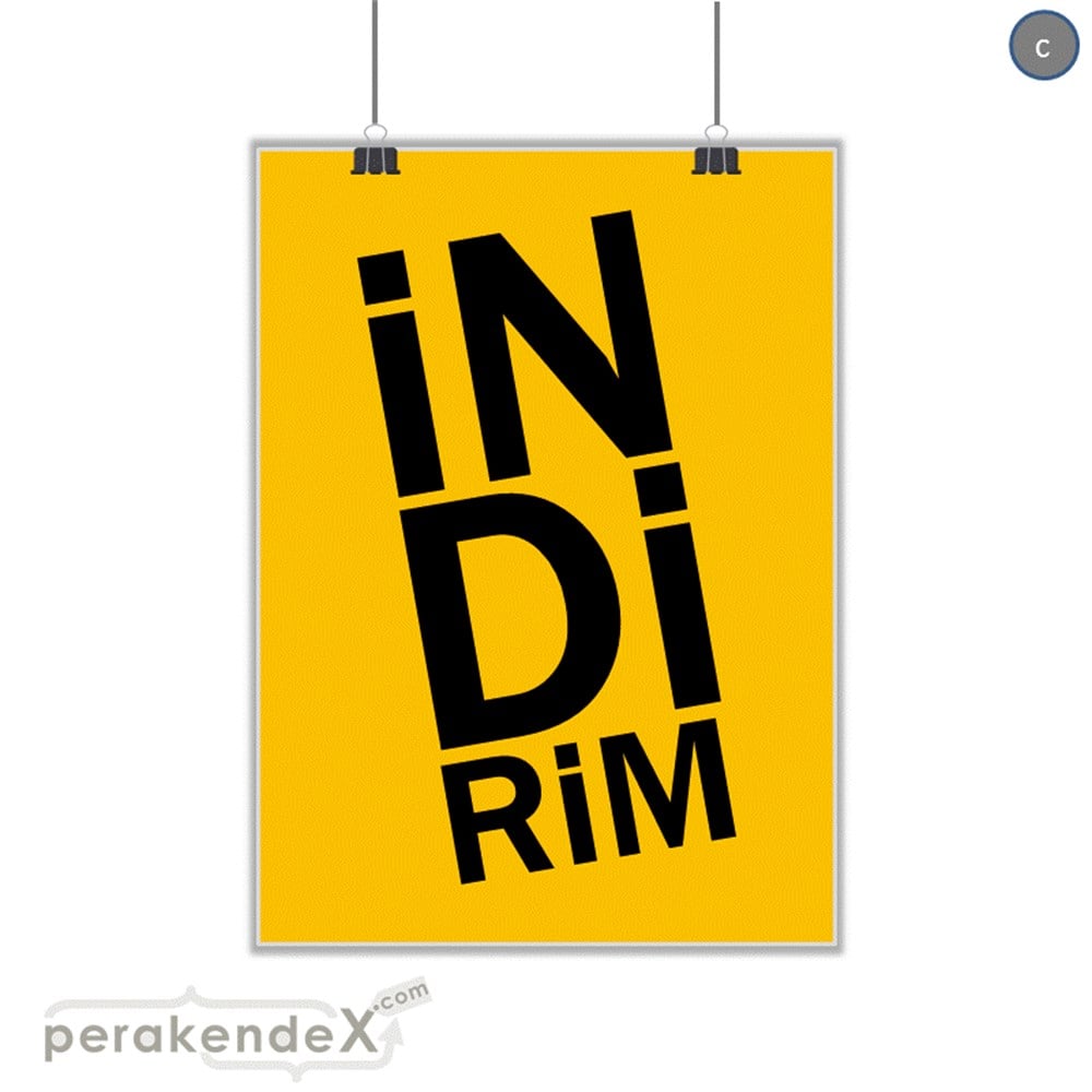 heceli indirim SERT PLASTİK POSTER -dikdörtgen,tek yön baskı