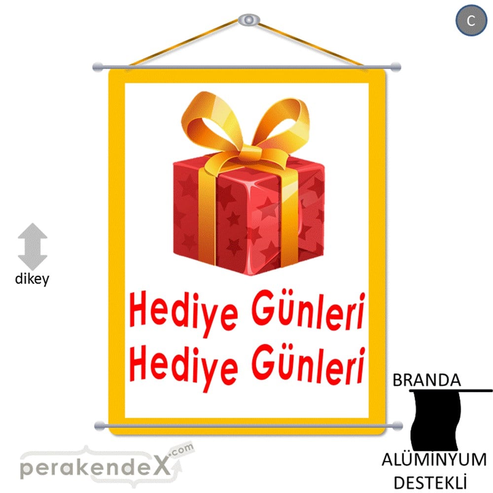 hediye günleri BRANDA POSTER,  AFİŞ -dikdörtgen,tek yön baskı