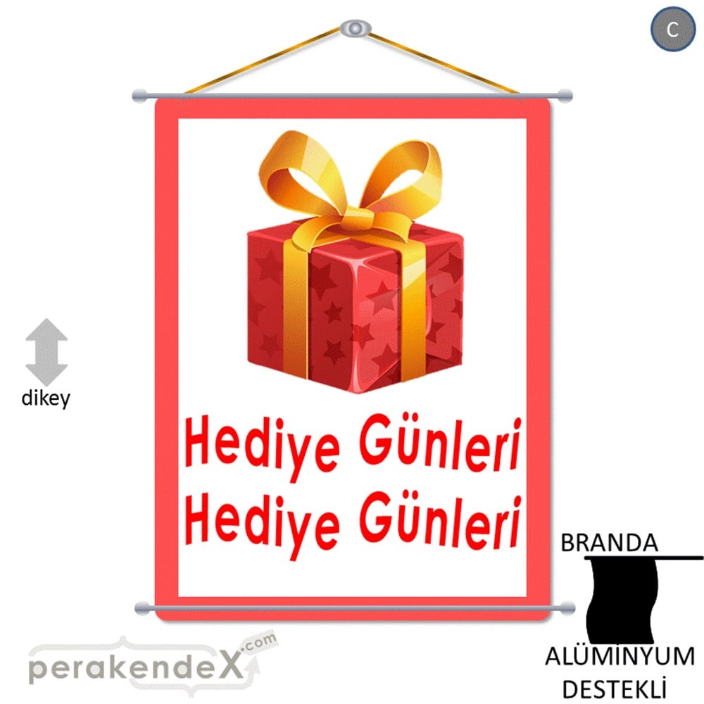hediye günleri BRANDA POSTER,  AFİŞ -dikdörtgen,tek yön baskı