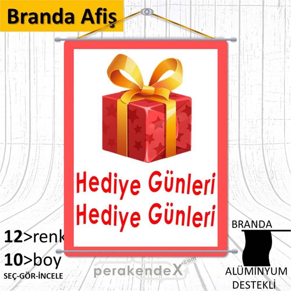 hediye günleri BRANDA POSTER,  AFİŞ -dikdörtgen,tek yön baskı