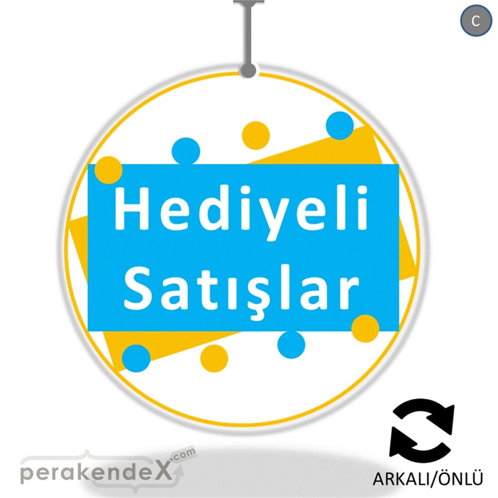 hediyeli satışlar DÖNKARTI -oval,çift yön baskı