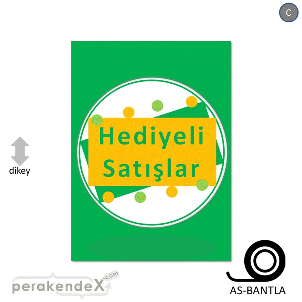 hediyeli satışlar POSTERİ -dikdörtgen,tek yön baskı