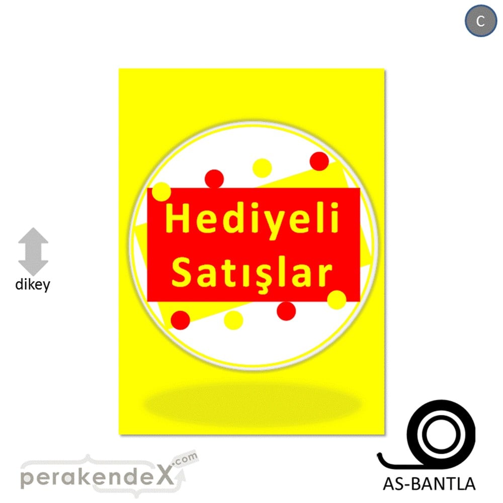 hediyeli satışlar POSTERİ -dikdörtgen,tek yön baskı