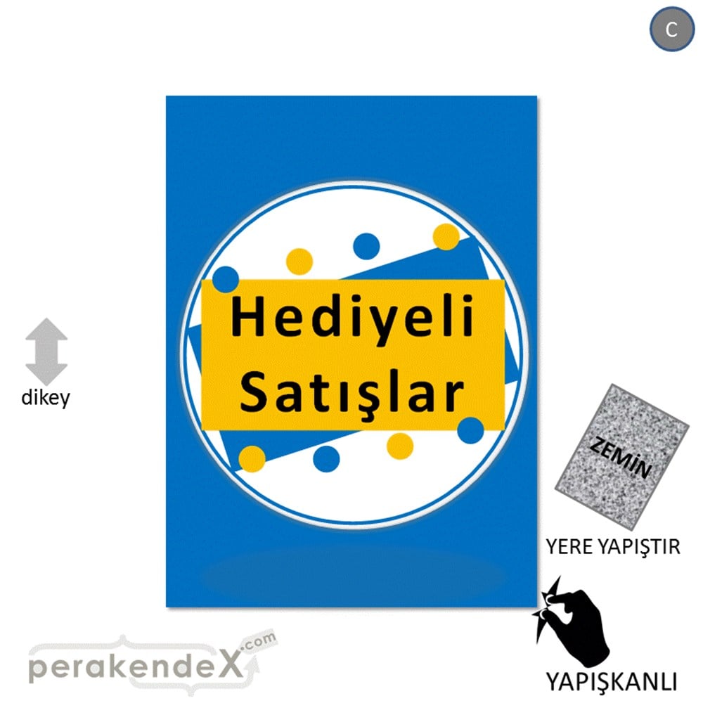 hediyeli satışlar YER ZEMİNE YAPIŞIR -dikdörtgen,tek yön baskı