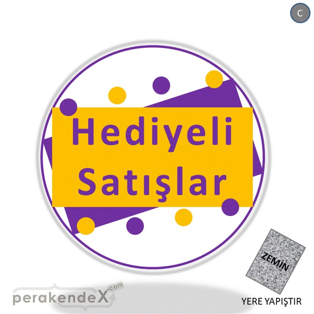 hediyeli satışlar YER ZEMİNE YAPIŞIR -oval,tek yön baskı