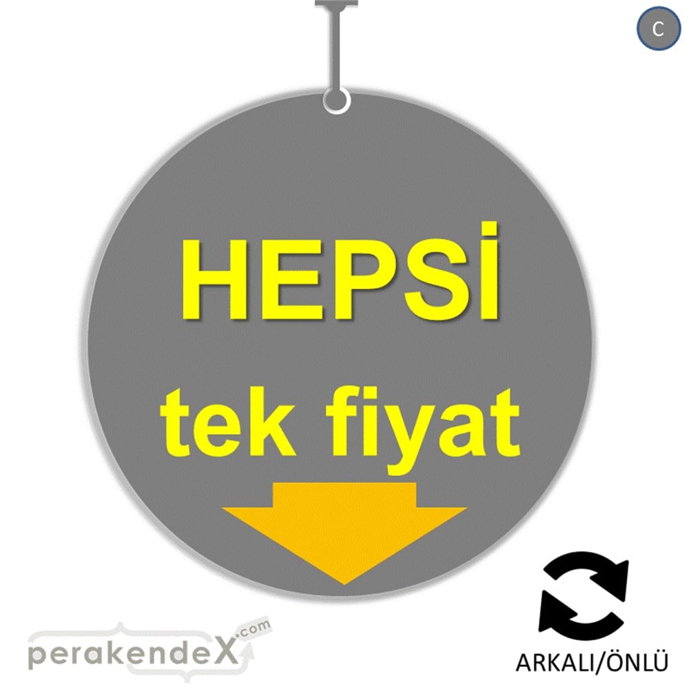 hepsi tek fiyat DÖNKARTI -oval,çift yön baskı
