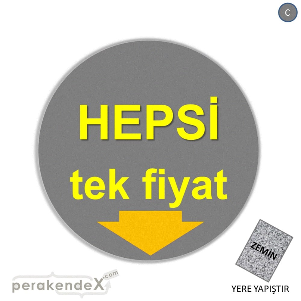 hepsi tek fiyat YER ZEMİNE YAPIŞIR -oval,tek yön baskı
