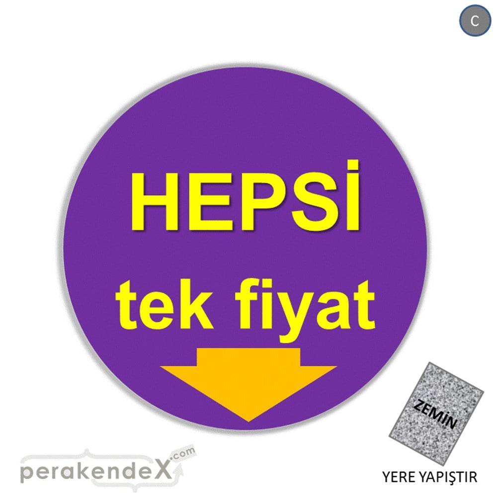 hepsi tek fiyat YER ZEMİNE YAPIŞIR -oval,tek yön baskı