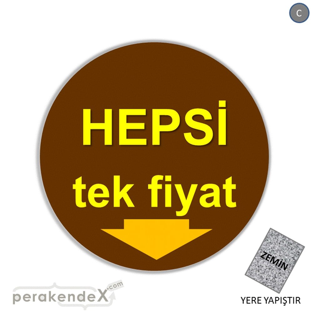 hepsi tek fiyat YER ZEMİNE YAPIŞIR -oval,tek yön baskı