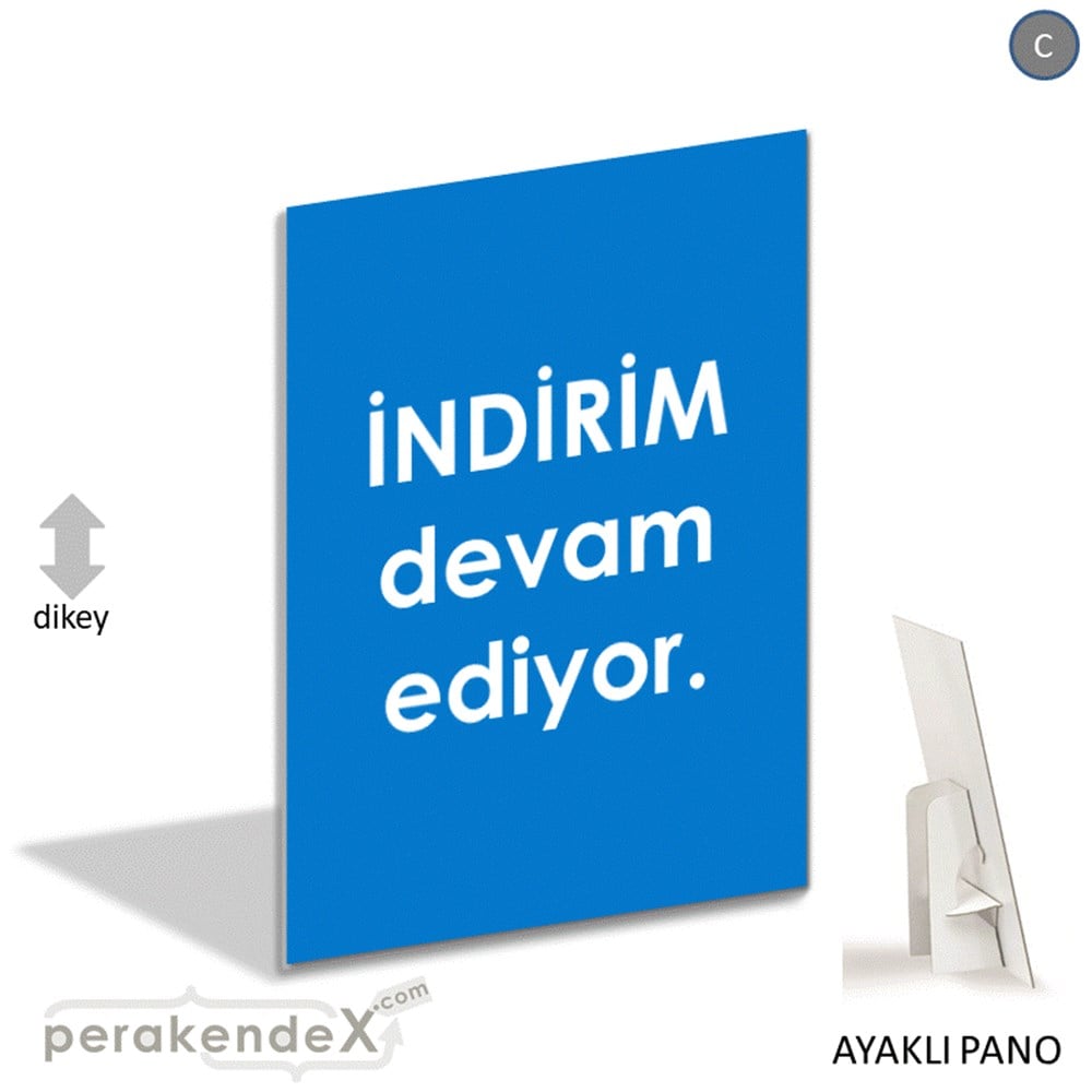 indirim devam ediyor KARTON AYAKLI POSTER,  PANO -dikdörtgen,tek yön baskı