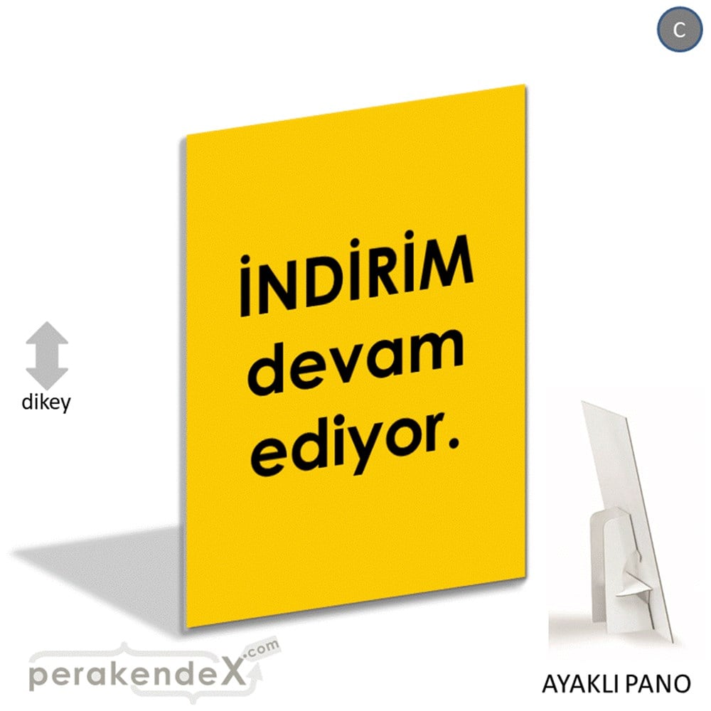 indirim devam ediyor KARTON AYAKLI POSTER,  PANO -dikdörtgen,tek yön baskı