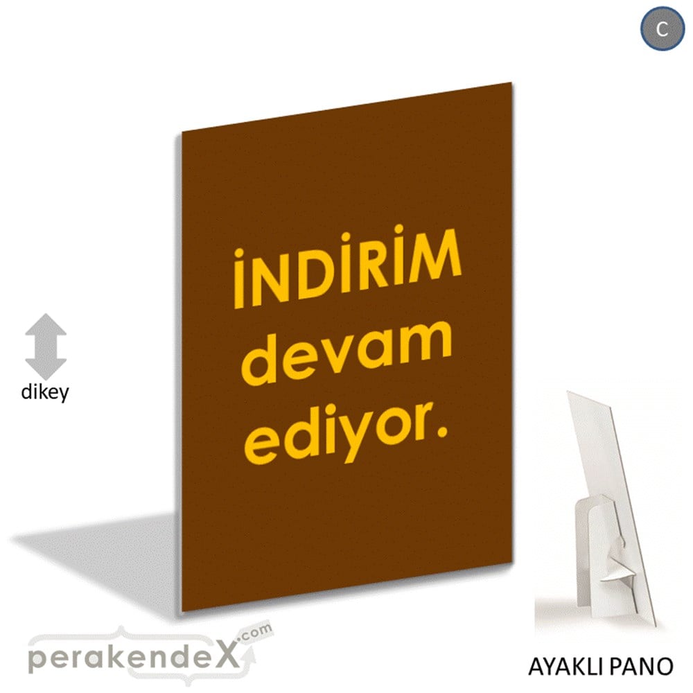 indirim devam ediyor KARTON AYAKLI POSTER,  PANO -dikdörtgen,tek yön baskı