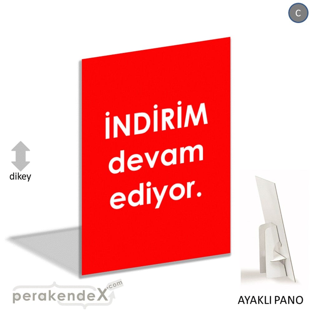 indirim devam ediyor KARTON AYAKLI POSTER,  PANO -dikdörtgen,tek yön baskı