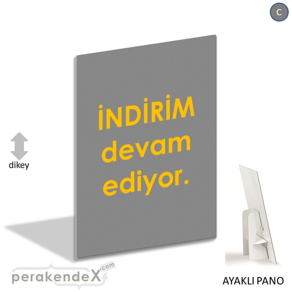 indirim devam ediyor KARTON AYAKLI POSTER,  PANO -dikdörtgen,tek yön baskı