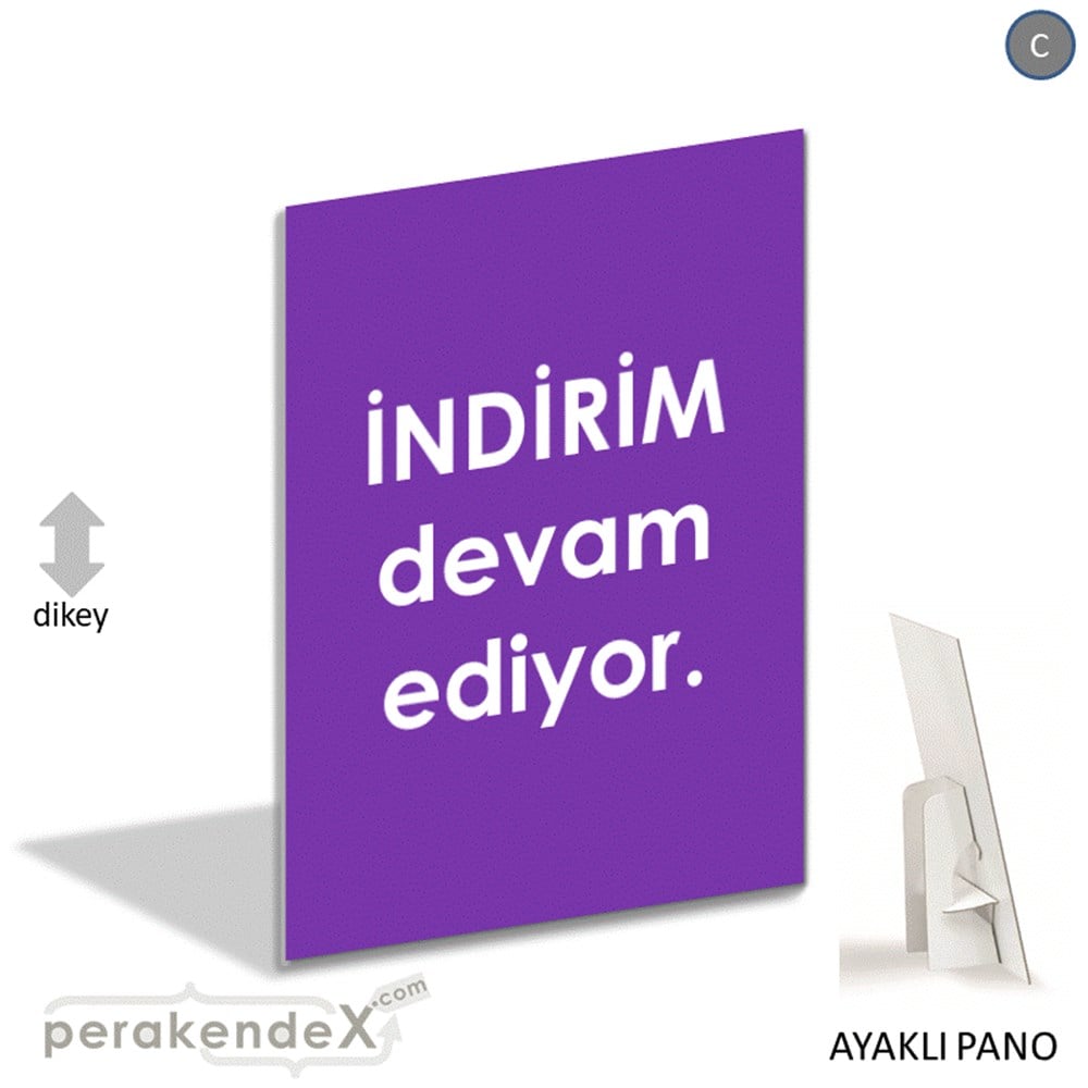 indirim devam ediyor KARTON AYAKLI POSTER,  PANO -dikdörtgen,tek yön baskı