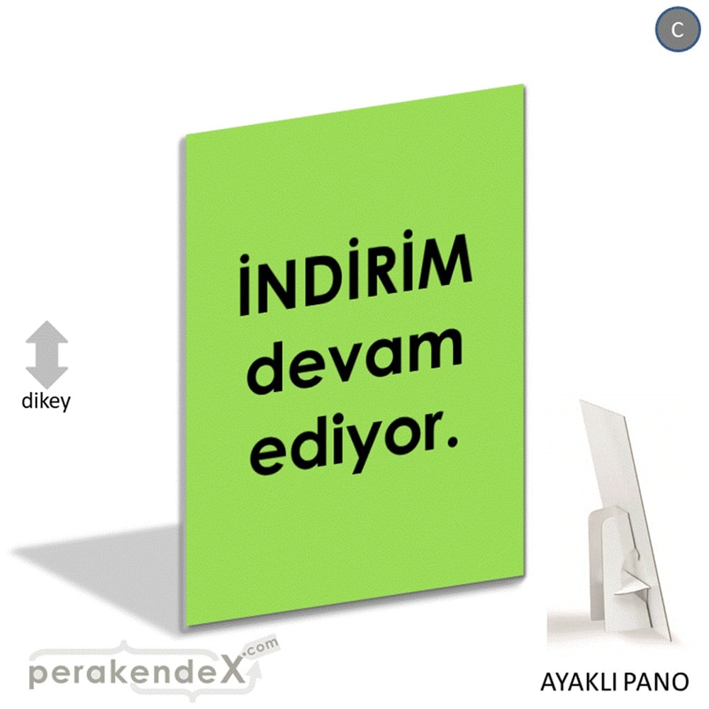 indirim devam ediyor KARTON AYAKLI POSTER,  PANO -dikdörtgen,tek yön baskı
