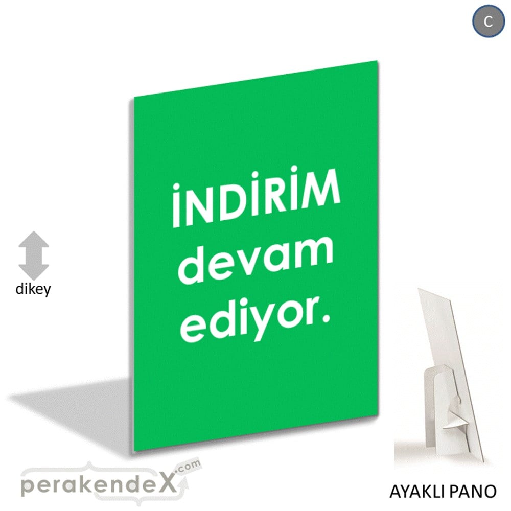 indirim devam ediyor KARTON AYAKLI POSTER,  PANO -dikdörtgen,tek yön baskı