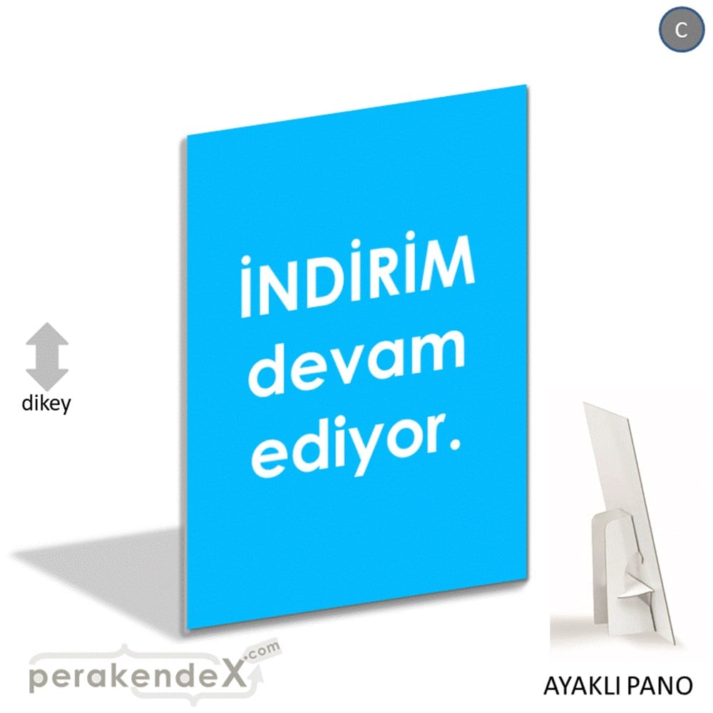 indirim devam ediyor KARTON AYAKLI POSTER,  PANO -dikdörtgen,tek yön baskı