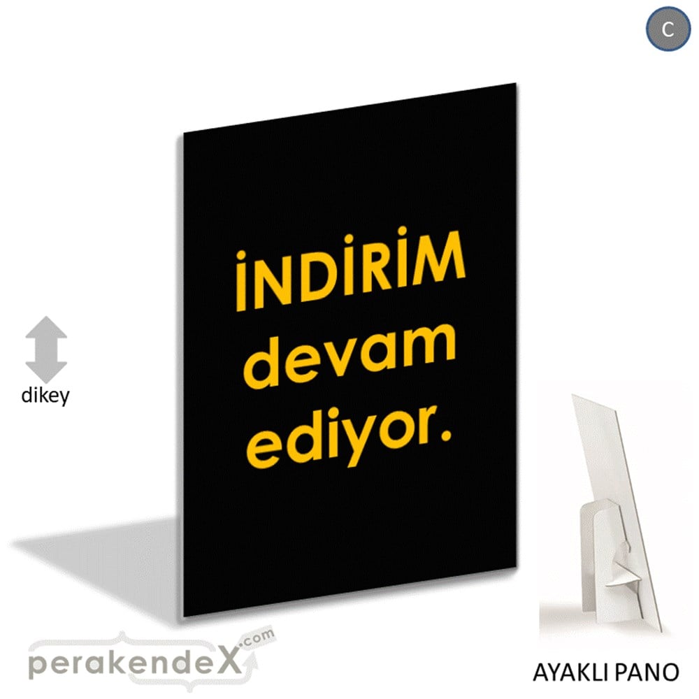 indirim devam ediyor KARTON AYAKLI POSTER,  PANO -dikdörtgen,tek yön baskı