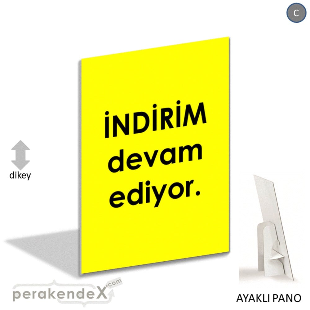 indirim devam ediyor KARTON AYAKLI POSTER,  PANO -dikdörtgen,tek yön baskı