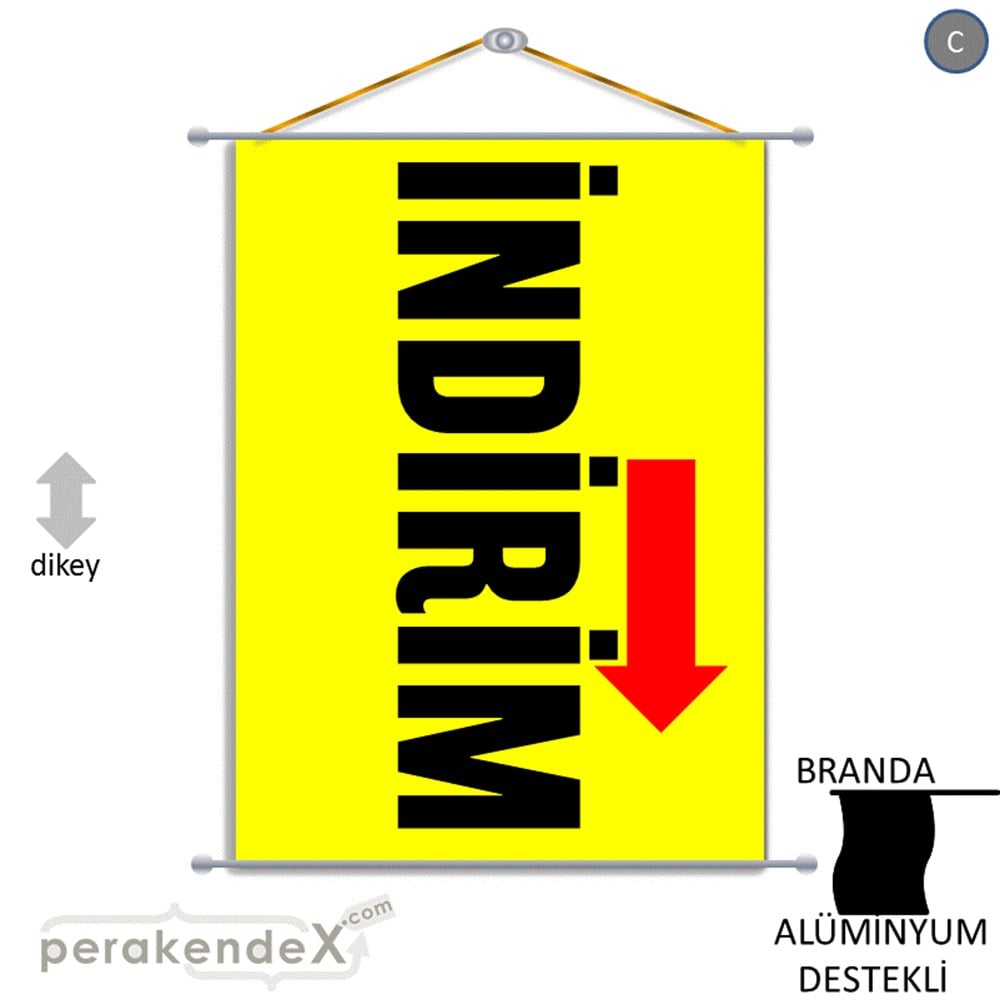 İndirim Dikey Vertical BRANDA POSTER,  AFİŞ -dikdörtgen,tek yön baskı