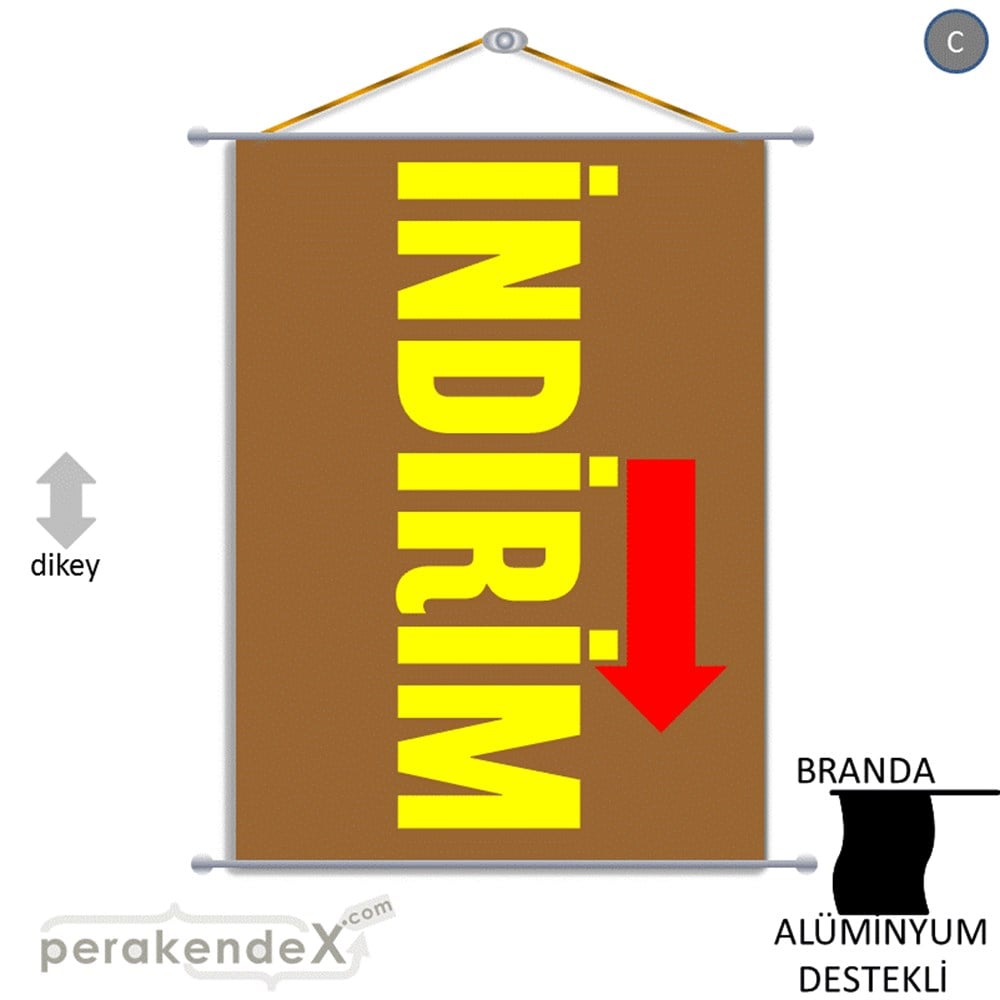 İndirim Dikey Vertical BRANDA POSTER,  AFİŞ -dikdörtgen,tek yön baskı