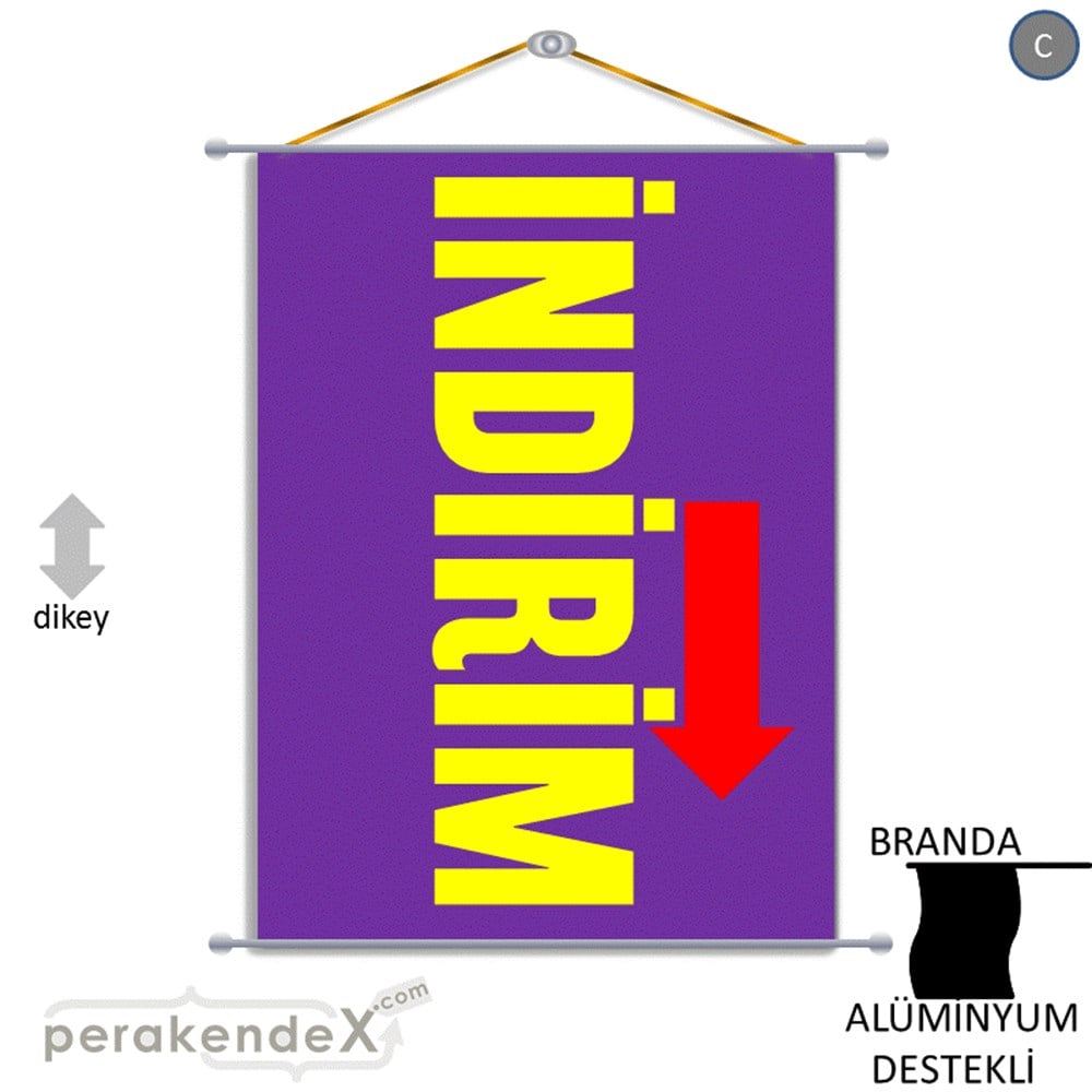 İndirim Dikey Vertical BRANDA POSTER,  AFİŞ -dikdörtgen,tek yön baskı