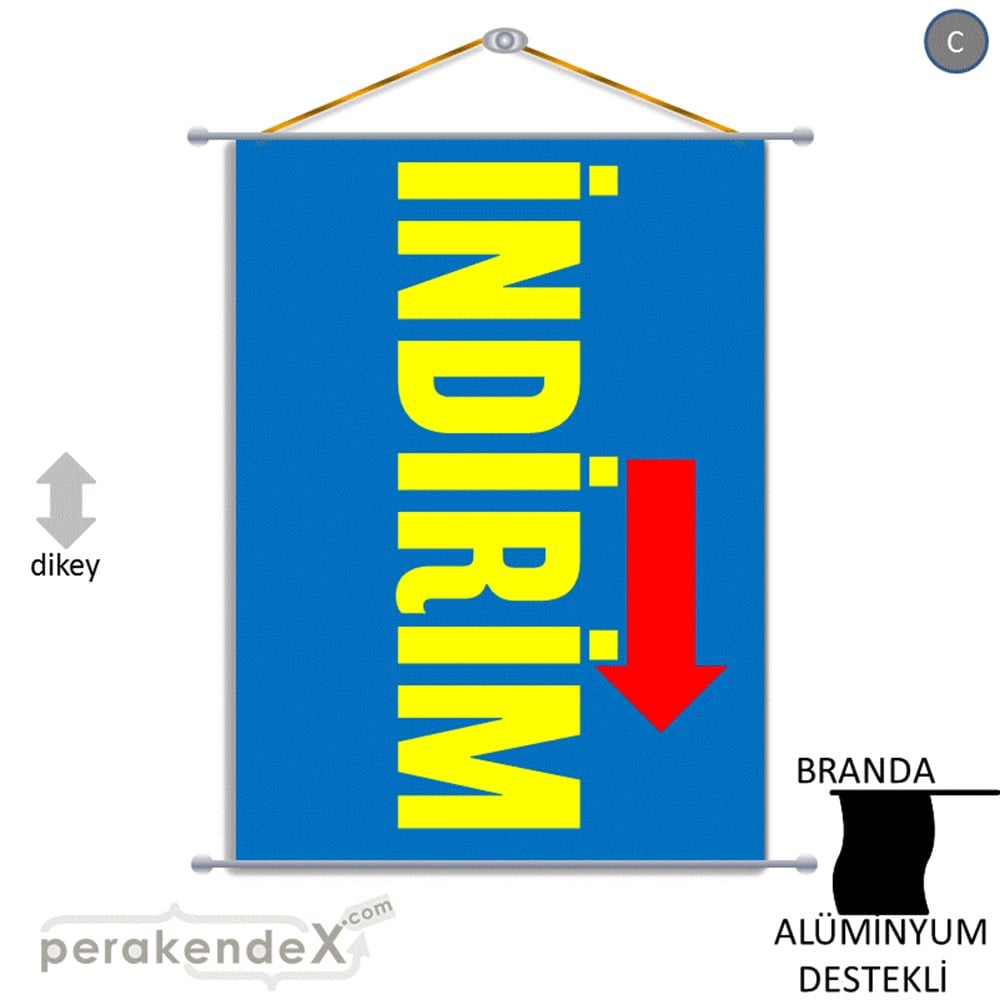 İndirim Dikey Vertical BRANDA POSTER,  AFİŞ -dikdörtgen,tek yön baskı