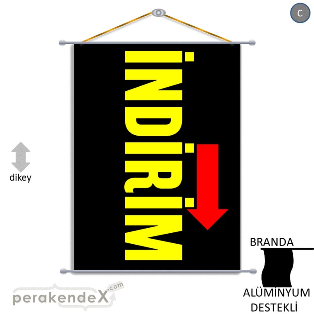 İndirim Dikey Vertical BRANDA POSTER,  AFİŞ -dikdörtgen,tek yön baskı