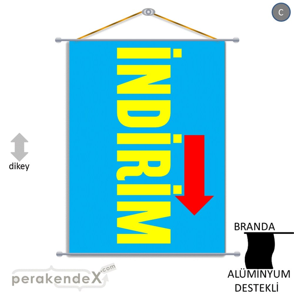 İndirim Dikey Vertical BRANDA POSTER,  AFİŞ -dikdörtgen,tek yön baskı