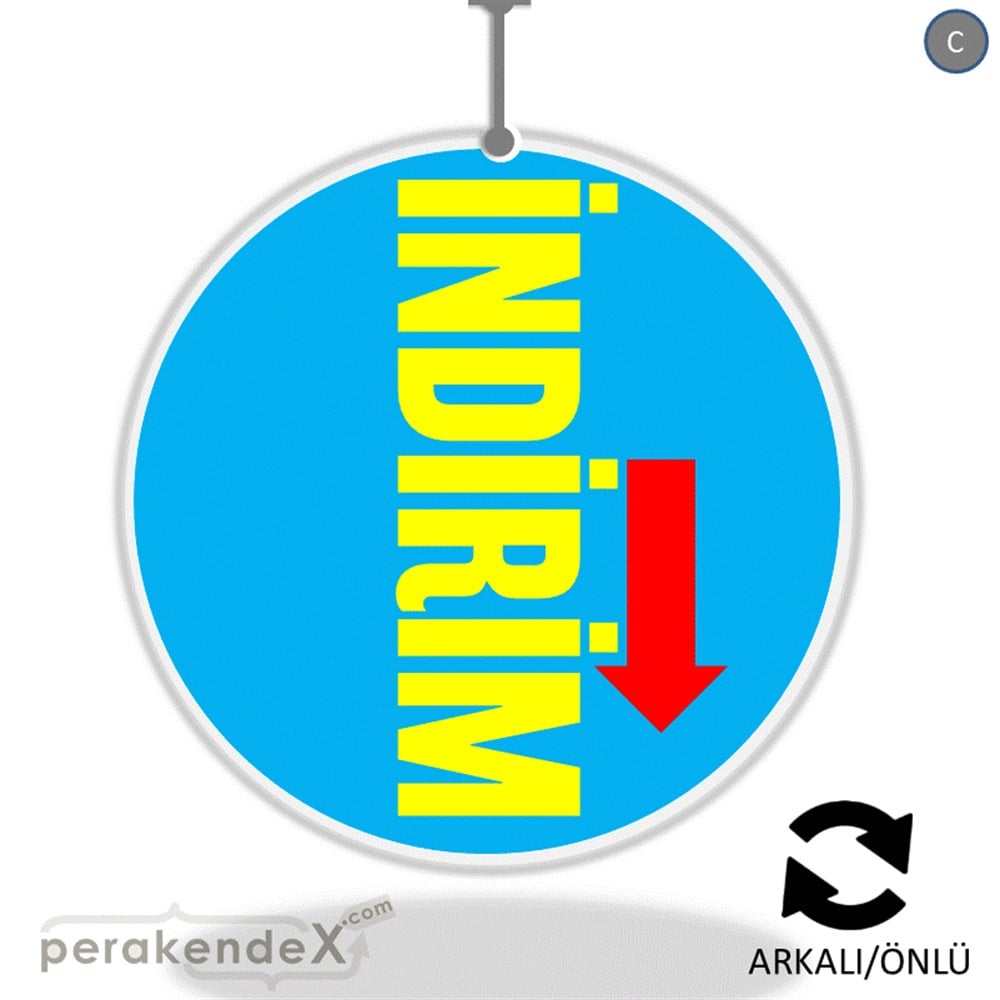 İndirim Dikey Vertical DÖNKART -oval,çift yön baskı