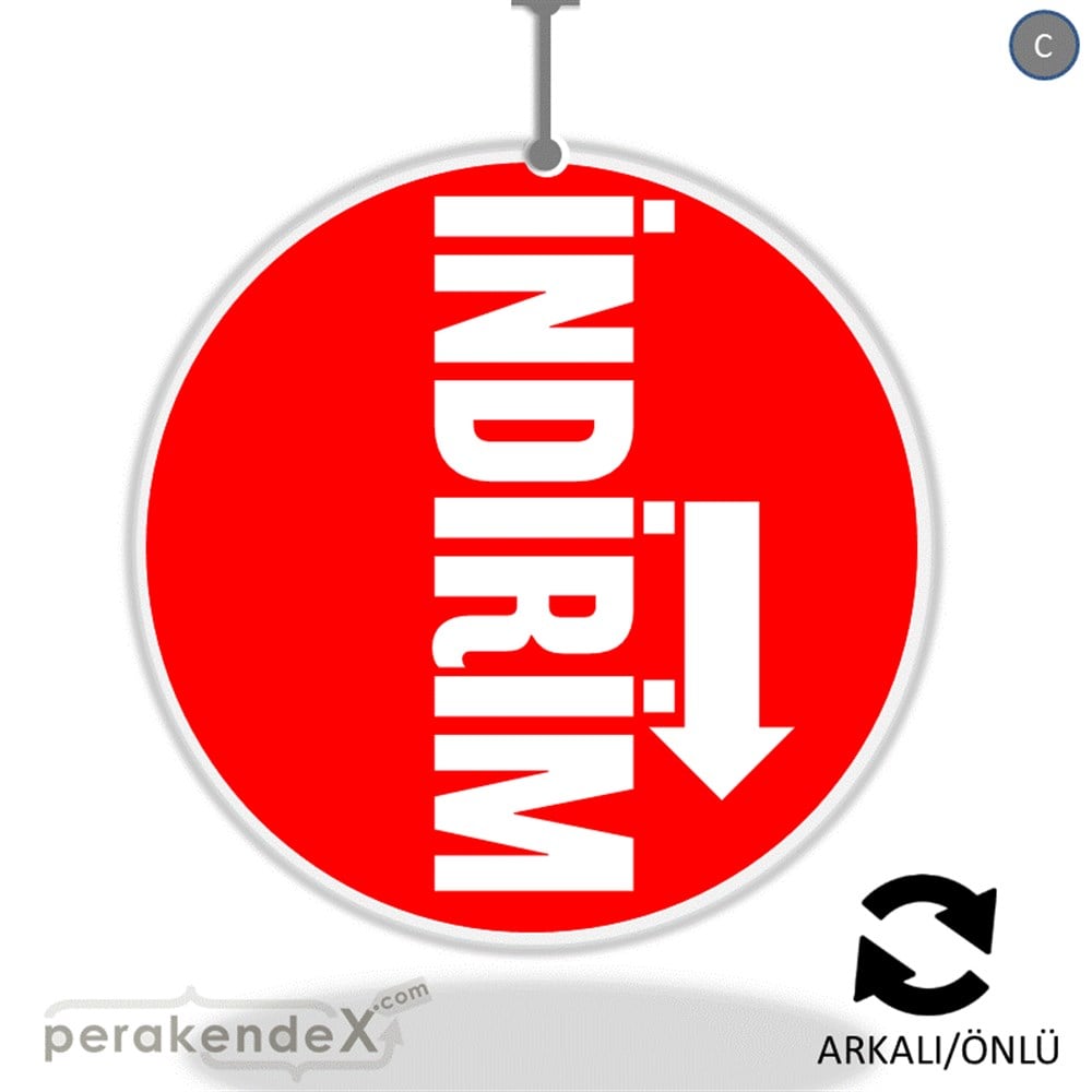 İndirim Dikey Vertical DÖNKART -oval,çift yön baskı