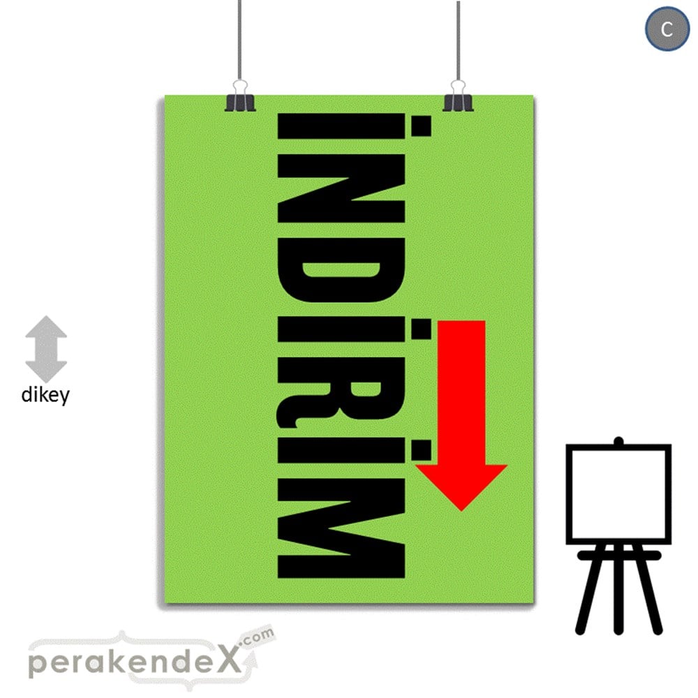 İndirim Dikey Vertical SERT PLASTİK POSTER,  AFİŞ -dikdörtgen,tek yön baskı