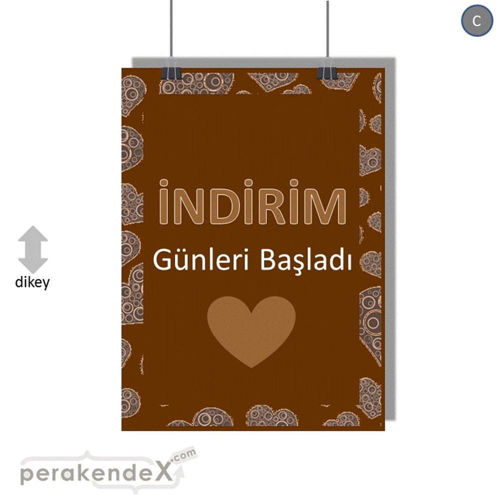 indirim günleri başladı SERT PLASTİK POSTER -dikdörtgen,tek yön baskı