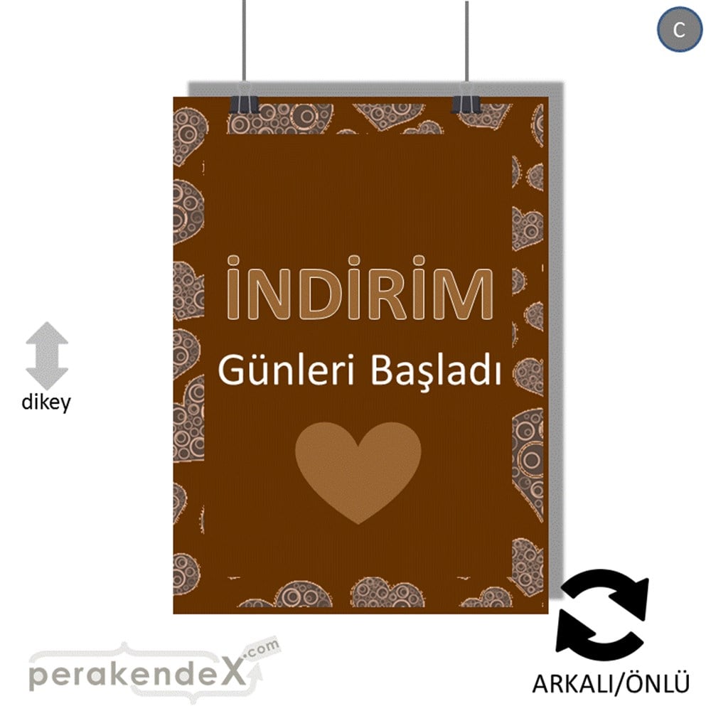 indirim günleri başladı SERT PLASTİK POSTER -dikdörtgen,çift yön baskı