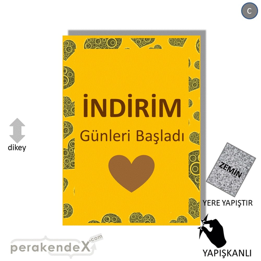 indirim günleri başladı YER ZEMİNE YAPIŞIR -dikdörtgen,tek yön baskı