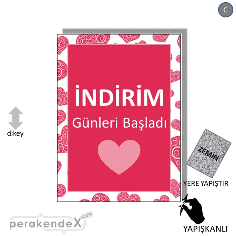 indirim günleri başladı YER ZEMİNE YAPIŞIR -dikdörtgen,tek yön baskı