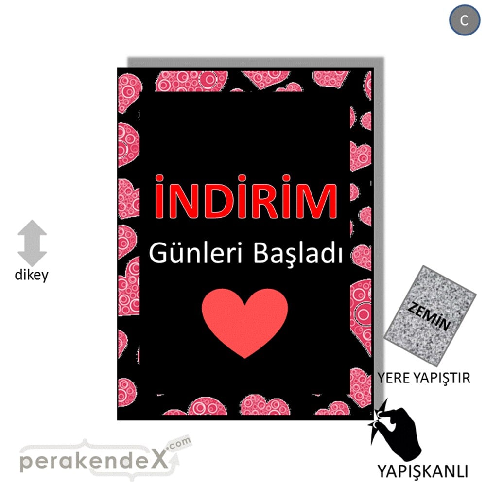 indirim günleri başladı YER ZEMİNE YAPIŞIR -dikdörtgen,tek yön baskı