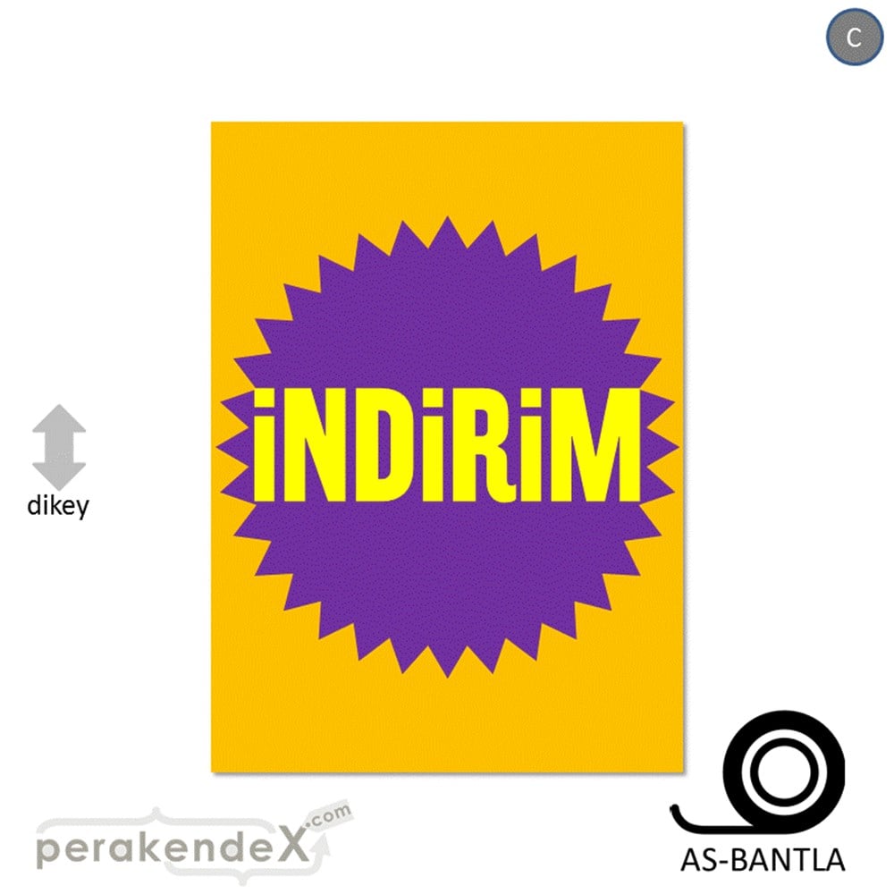 indirim POSTERİ -dikdörtgen,tek yön baskı