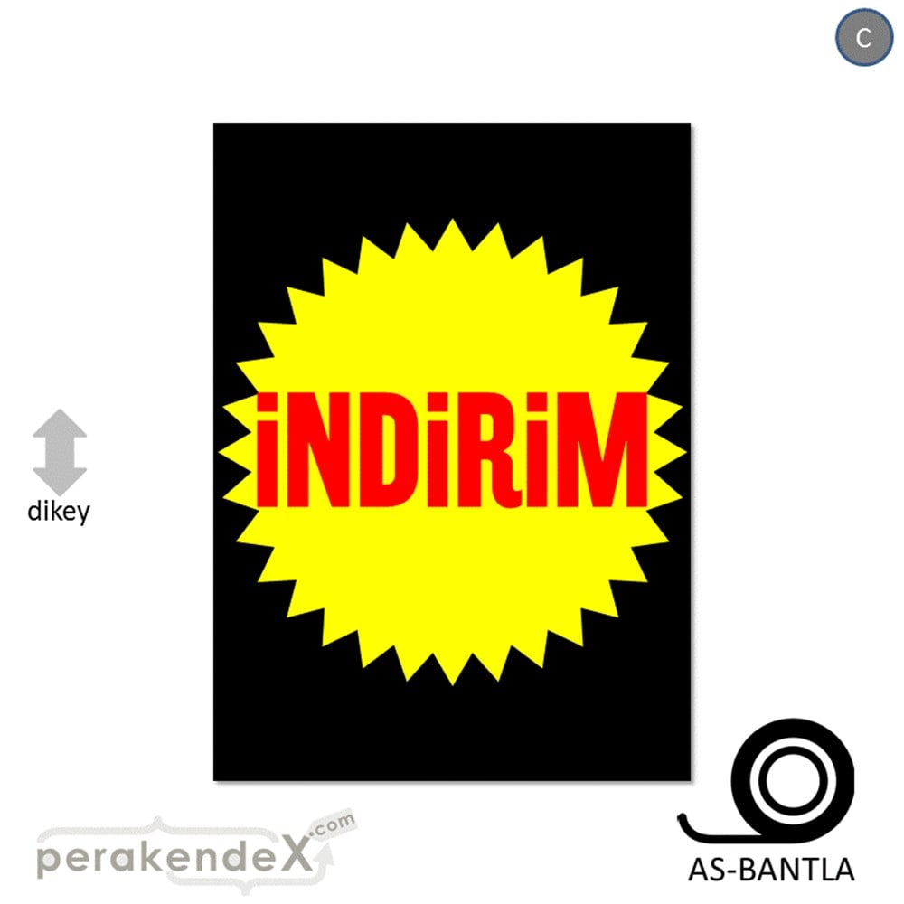 indirim POSTERİ -dikdörtgen,tek yön baskı