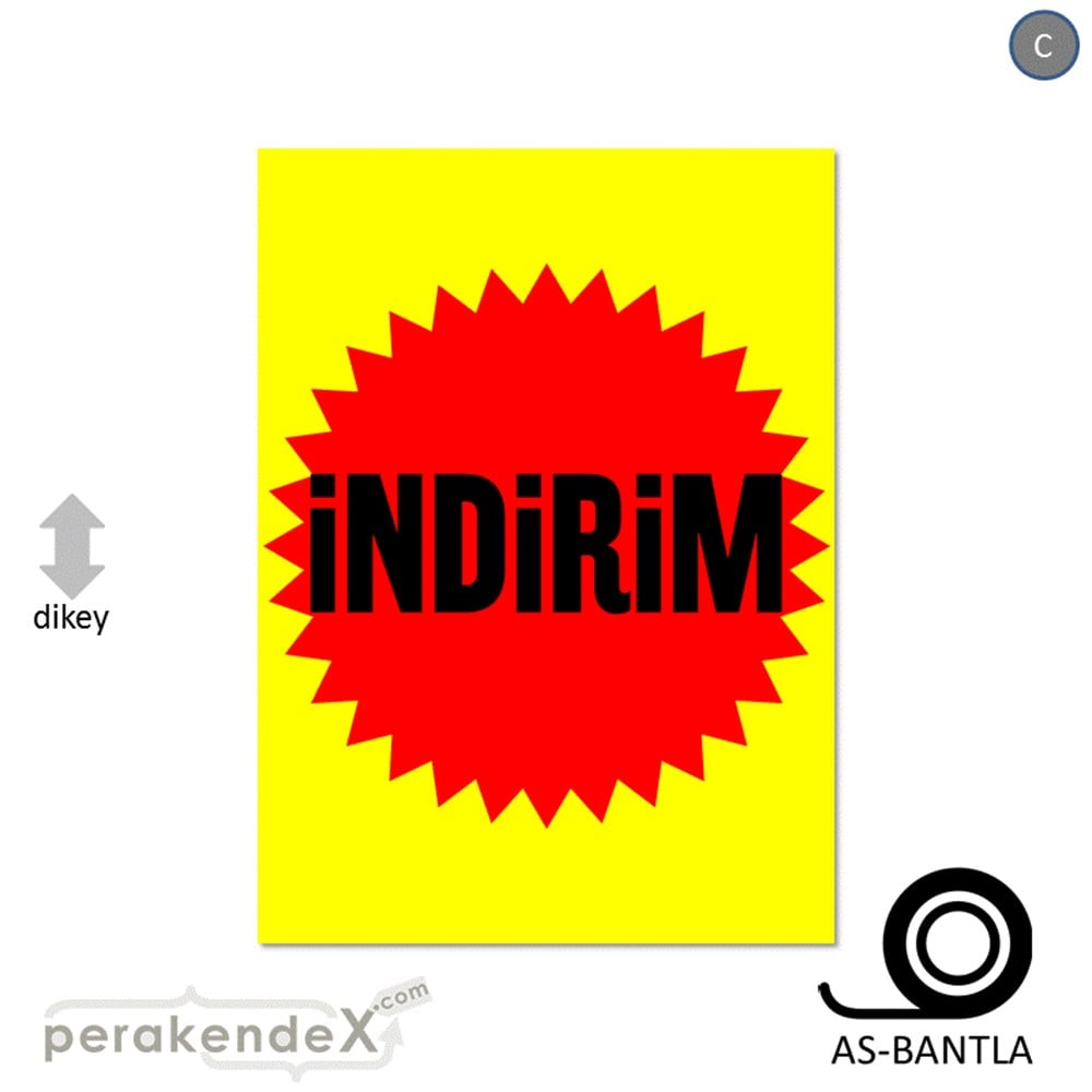 indirim POSTERİ -dikdörtgen,tek yön baskı