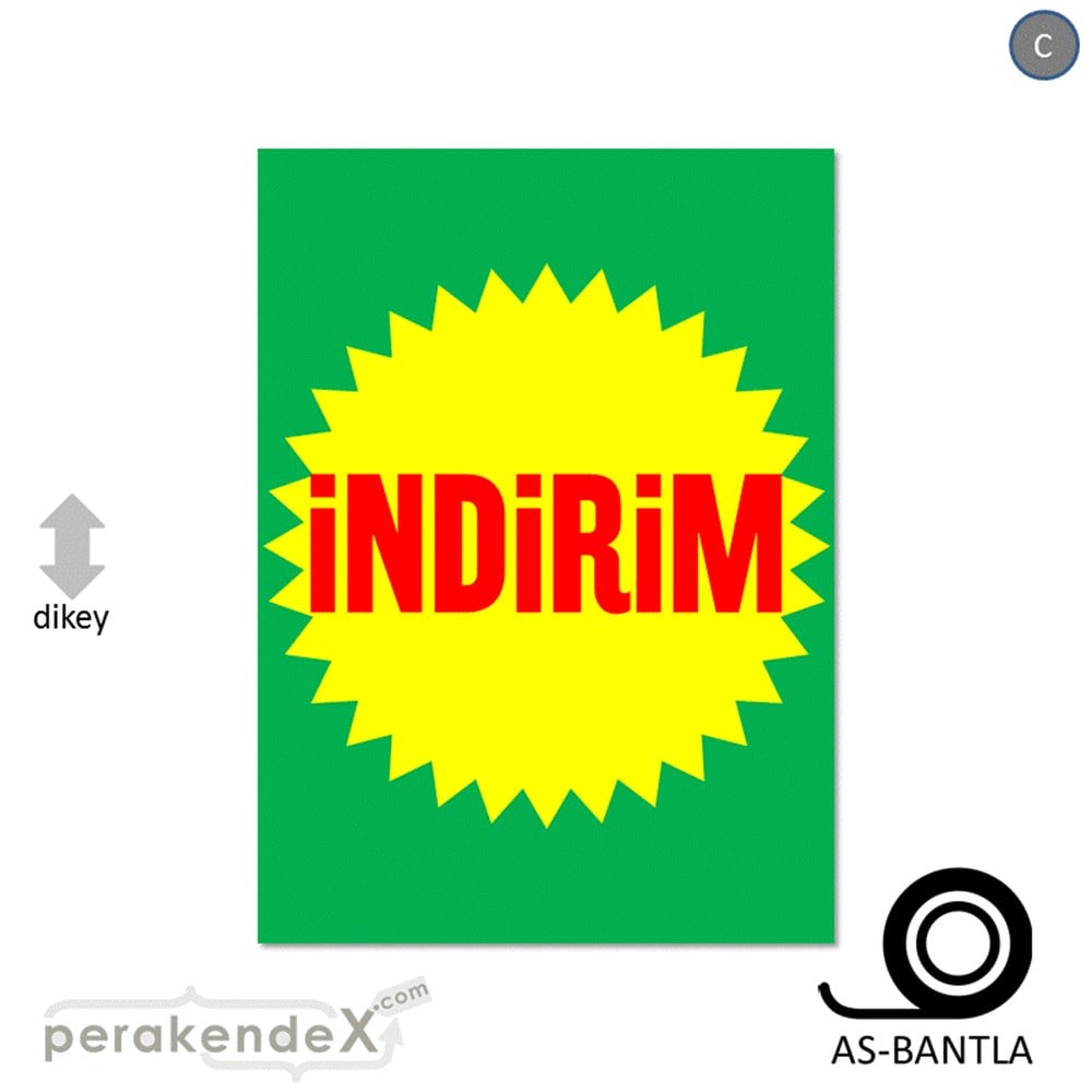 indirim POSTERİ -dikdörtgen,tek yön baskı