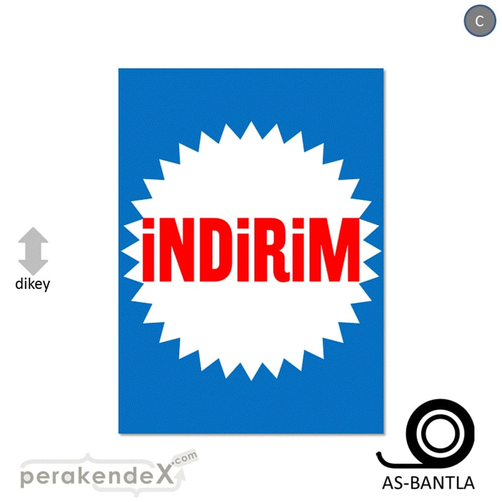 indirim POSTERİ -dikdörtgen,tek yön baskı