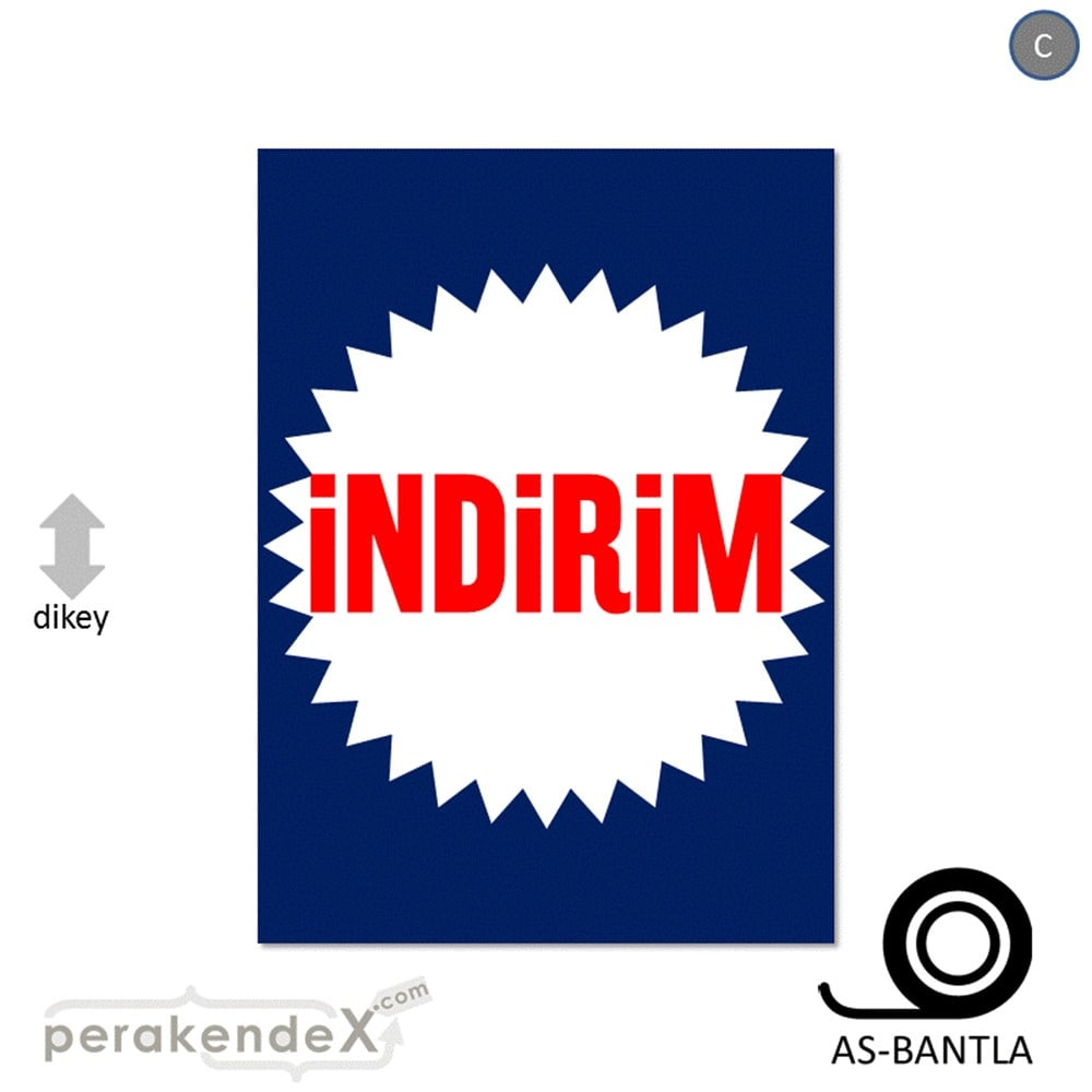indirim POSTERİ -dikdörtgen,tek yön baskı
