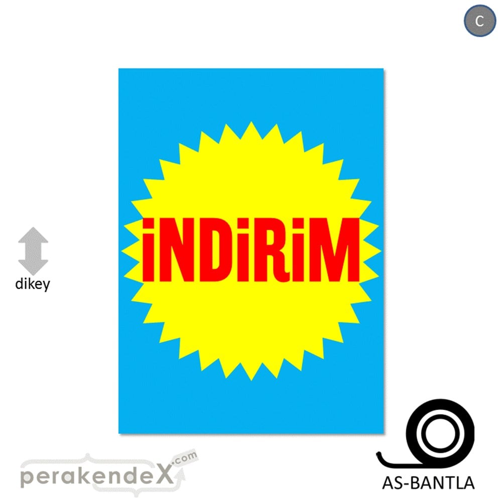 indirim POSTERİ -dikdörtgen,tek yön baskı