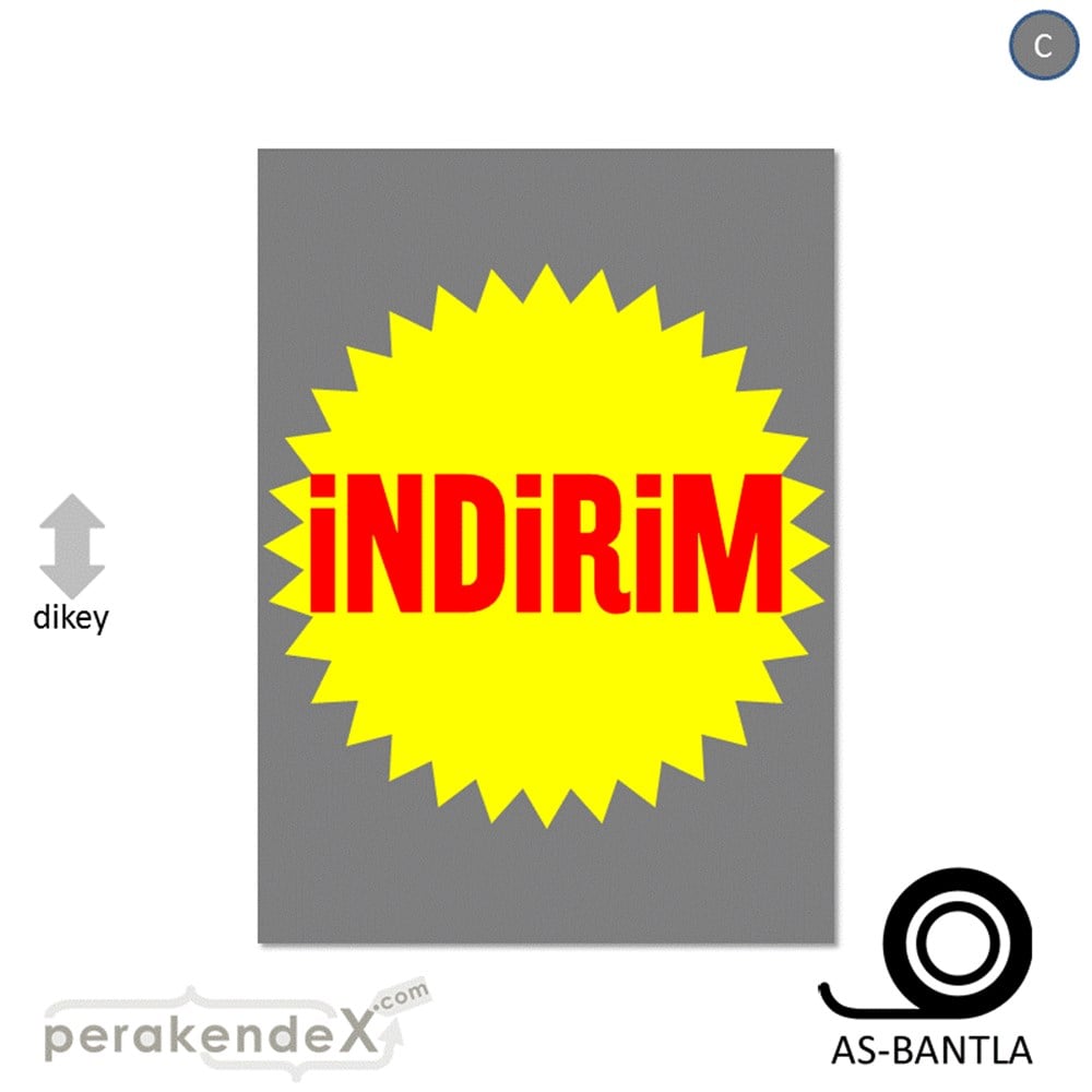 indirim POSTERİ -dikdörtgen,tek yön baskı